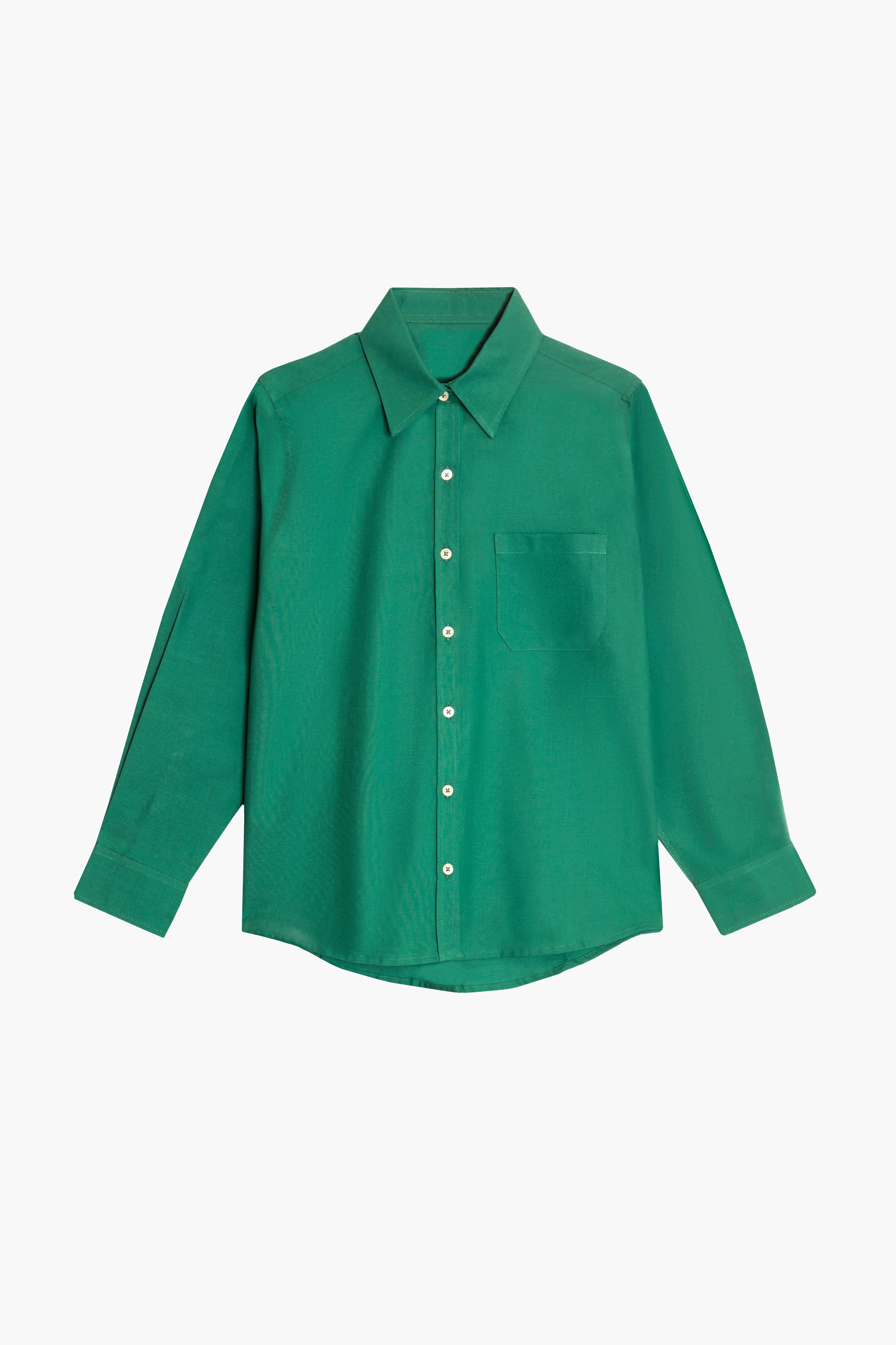 Asim Oxford Button Up in Oasis Green - Image 7