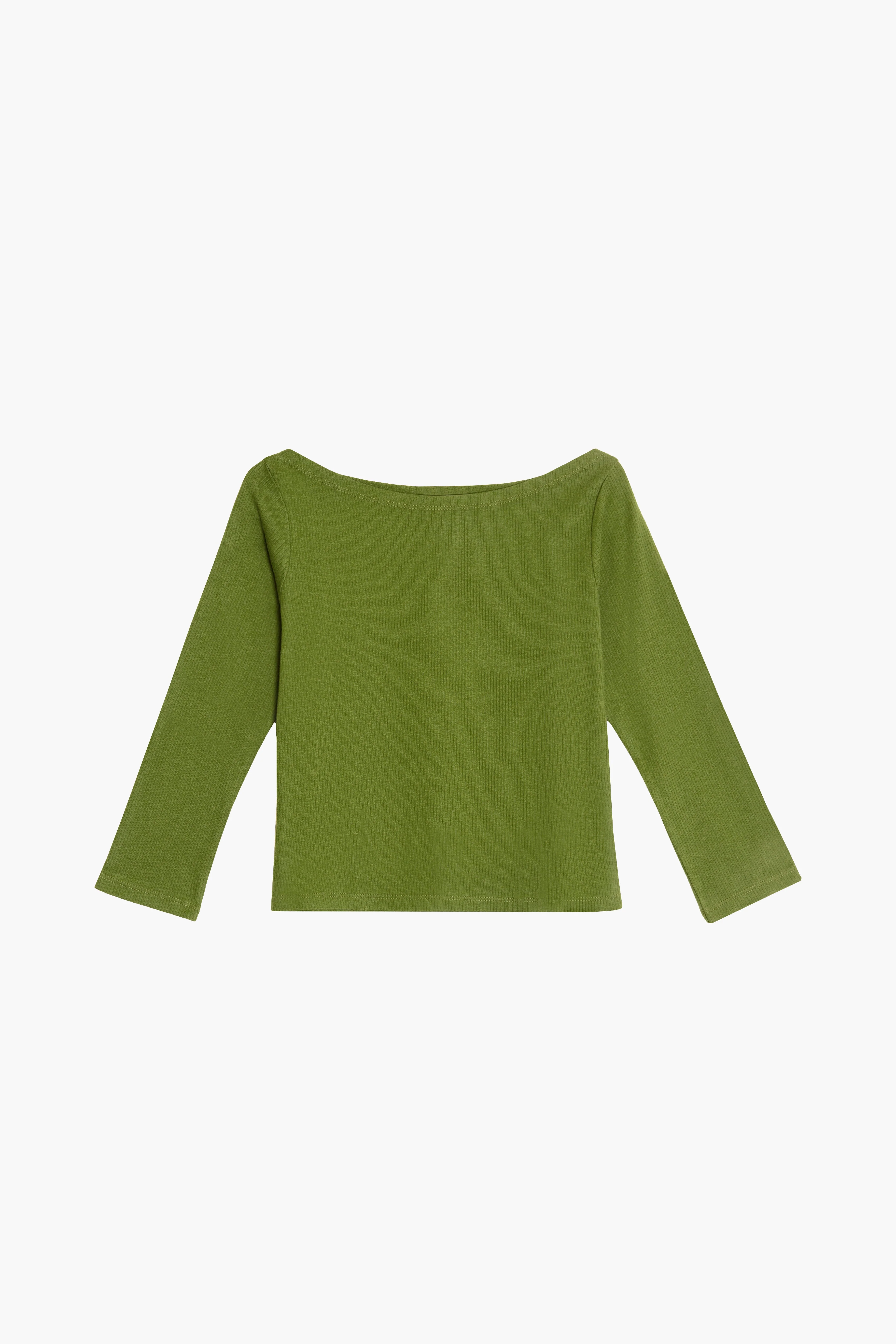 Bahr Cropped Boatneck Top in Black - Image 3