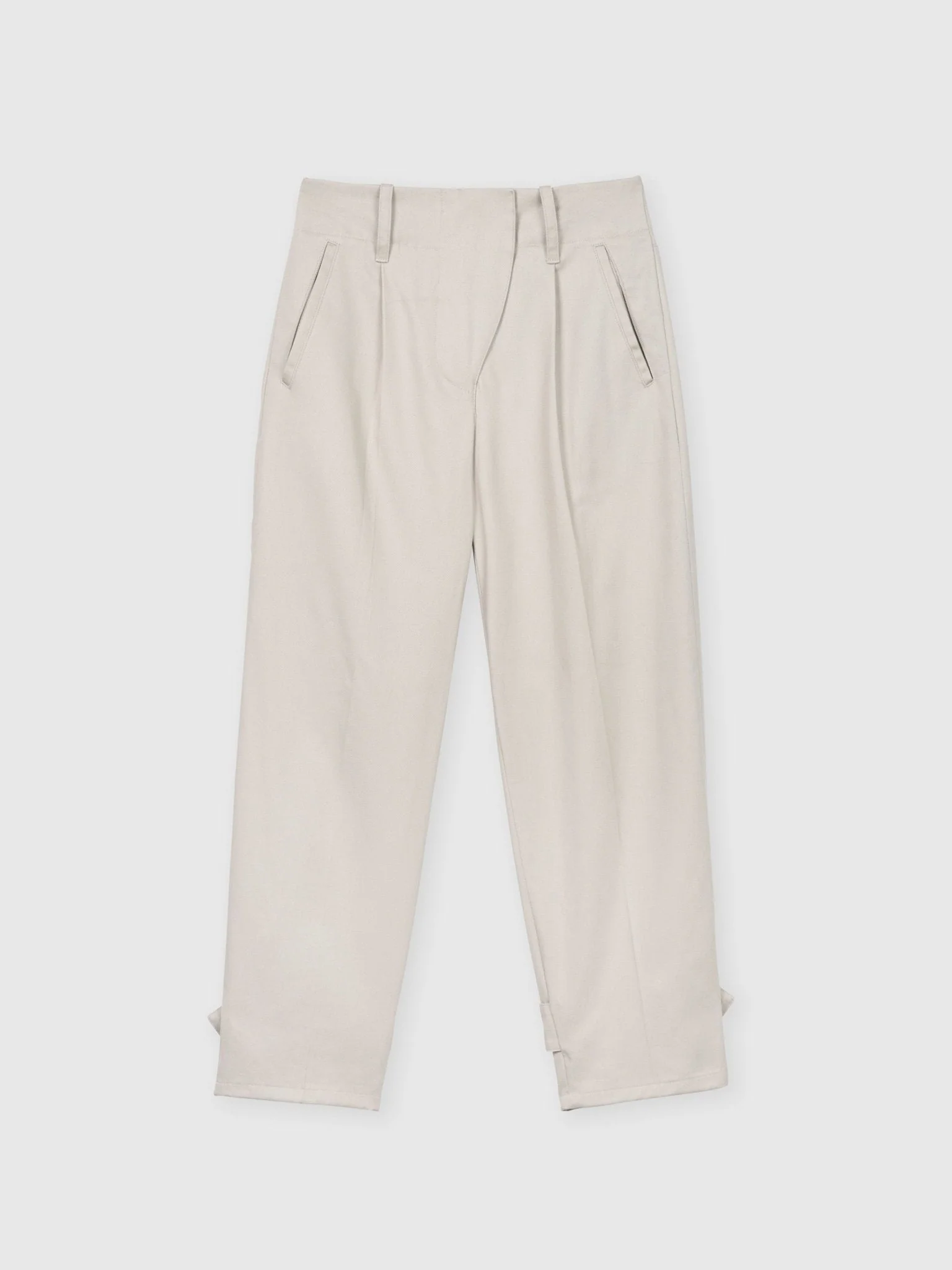 Canvas Cotton Utility Tapered Pants in Olive Green - Image 11