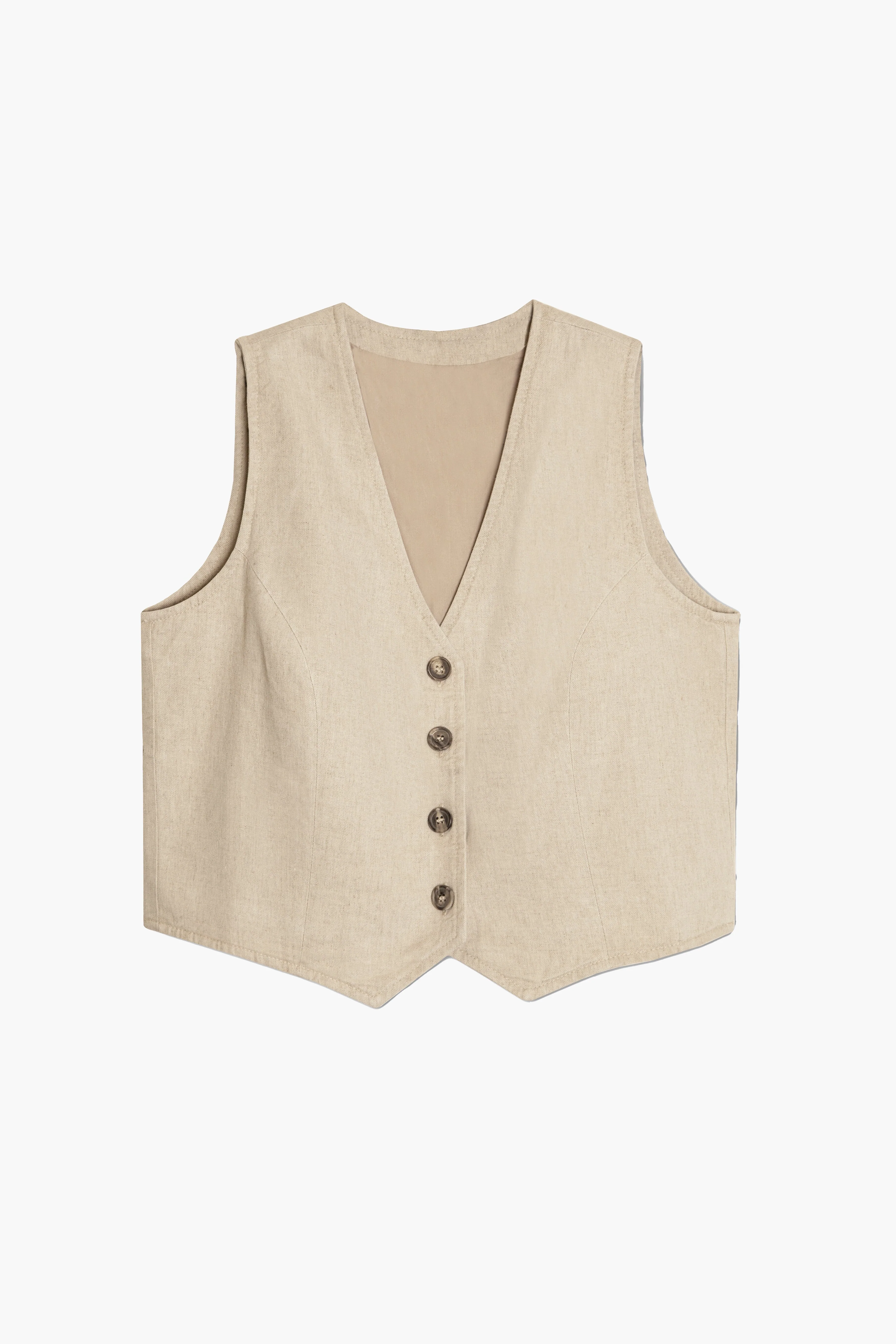 Charlie Short Vest in Desert Sand - Image 12
