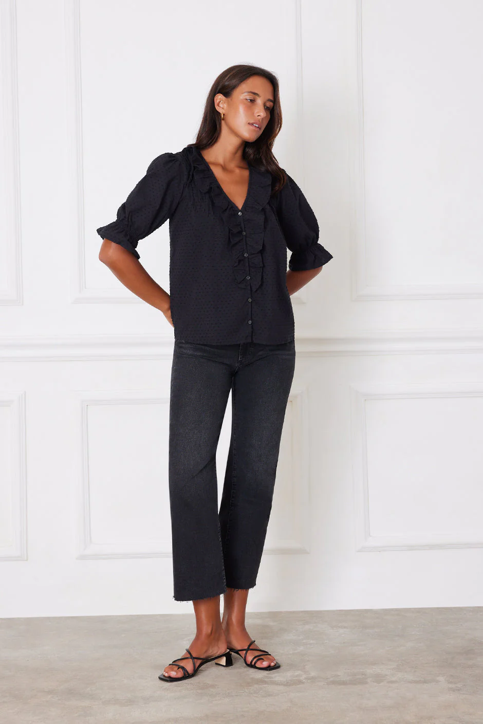 Chloe Shirt in Black - Image 3