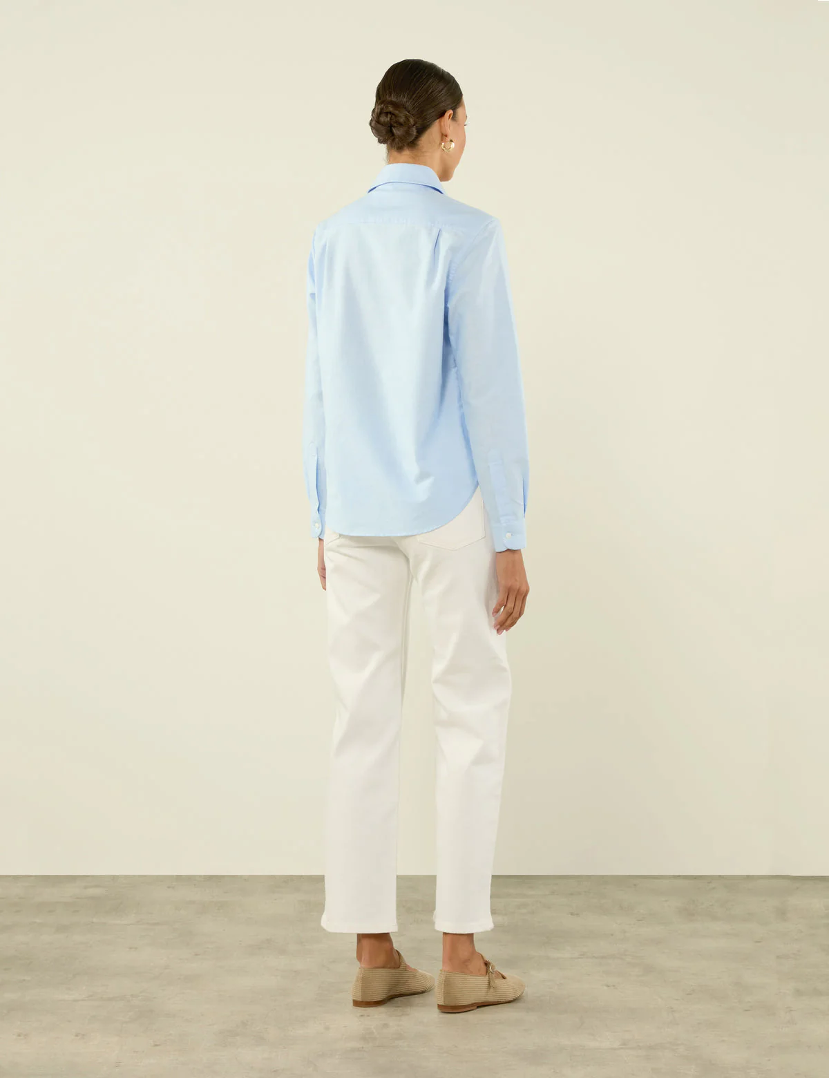 Classic Oxford Organic Cotton Shirt in White - Image 6