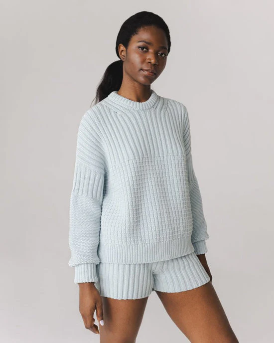 Delčia Cotton Sweater in White - Image 3