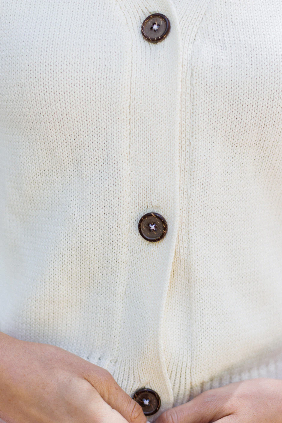 Diana Cardigan in Oat Milk - Image 3