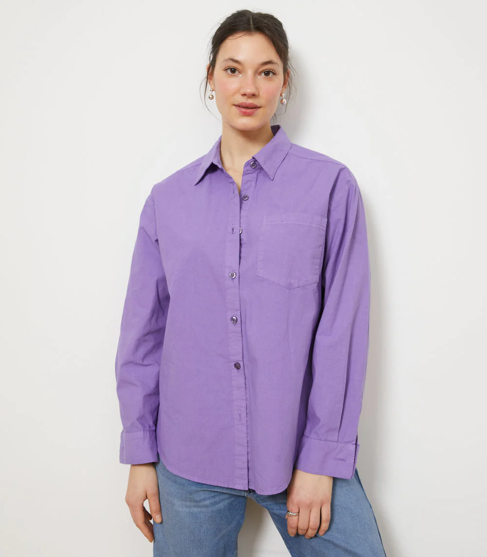 Diana Relaxed Button Up Shirt in White - Image 7