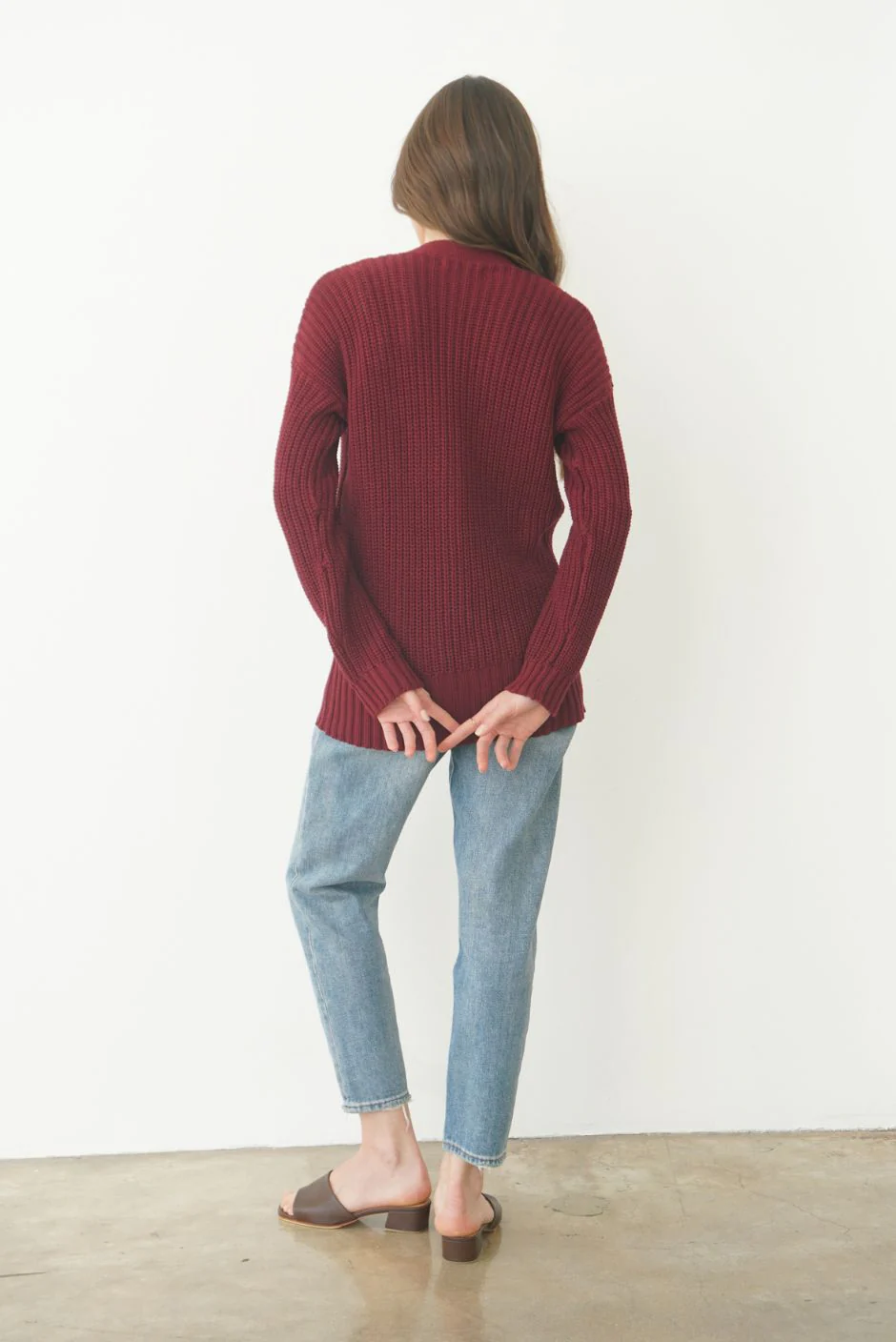 Emily Cardigan in Burgundy - Image 4
