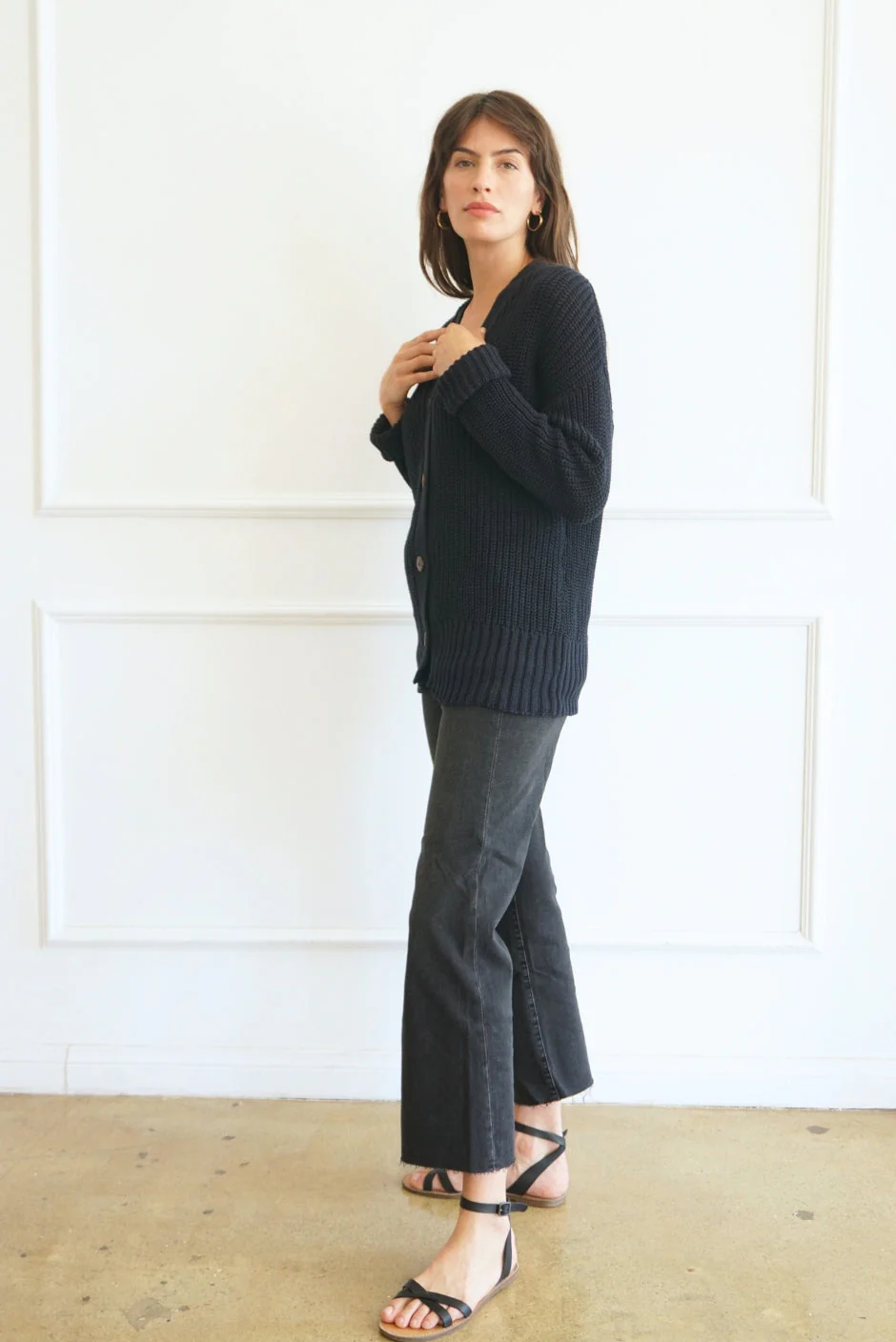 Emily Cardigan in Navy Blue - Image 4