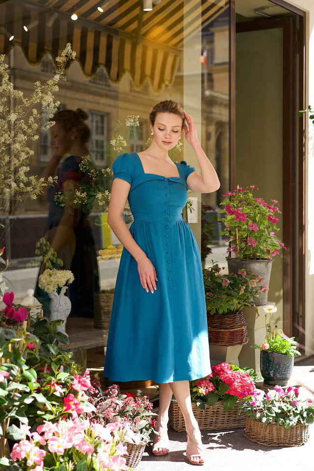 Estelle Midi Button Down Dress - Image 6