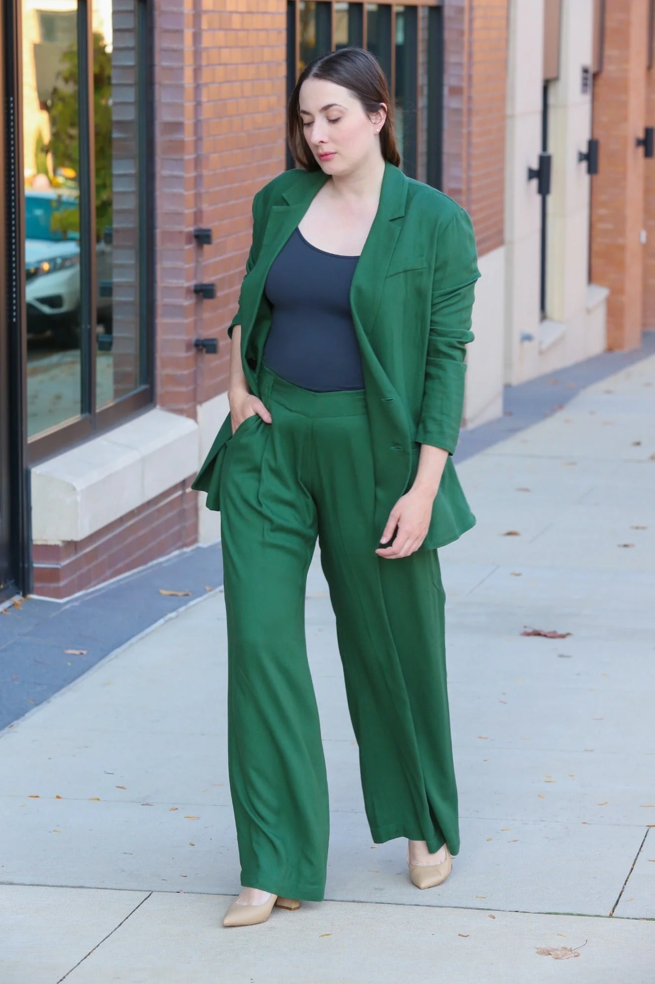 Garbo Pants in Dobby Crepe - Image 3