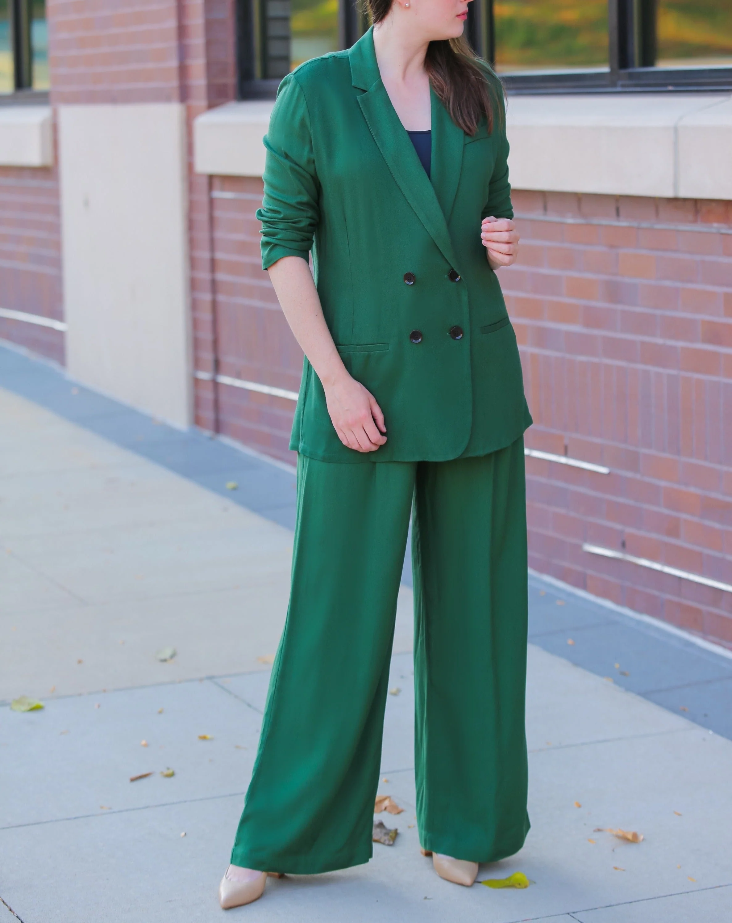 Garbo Pants in Dobby Crepe - Image 4