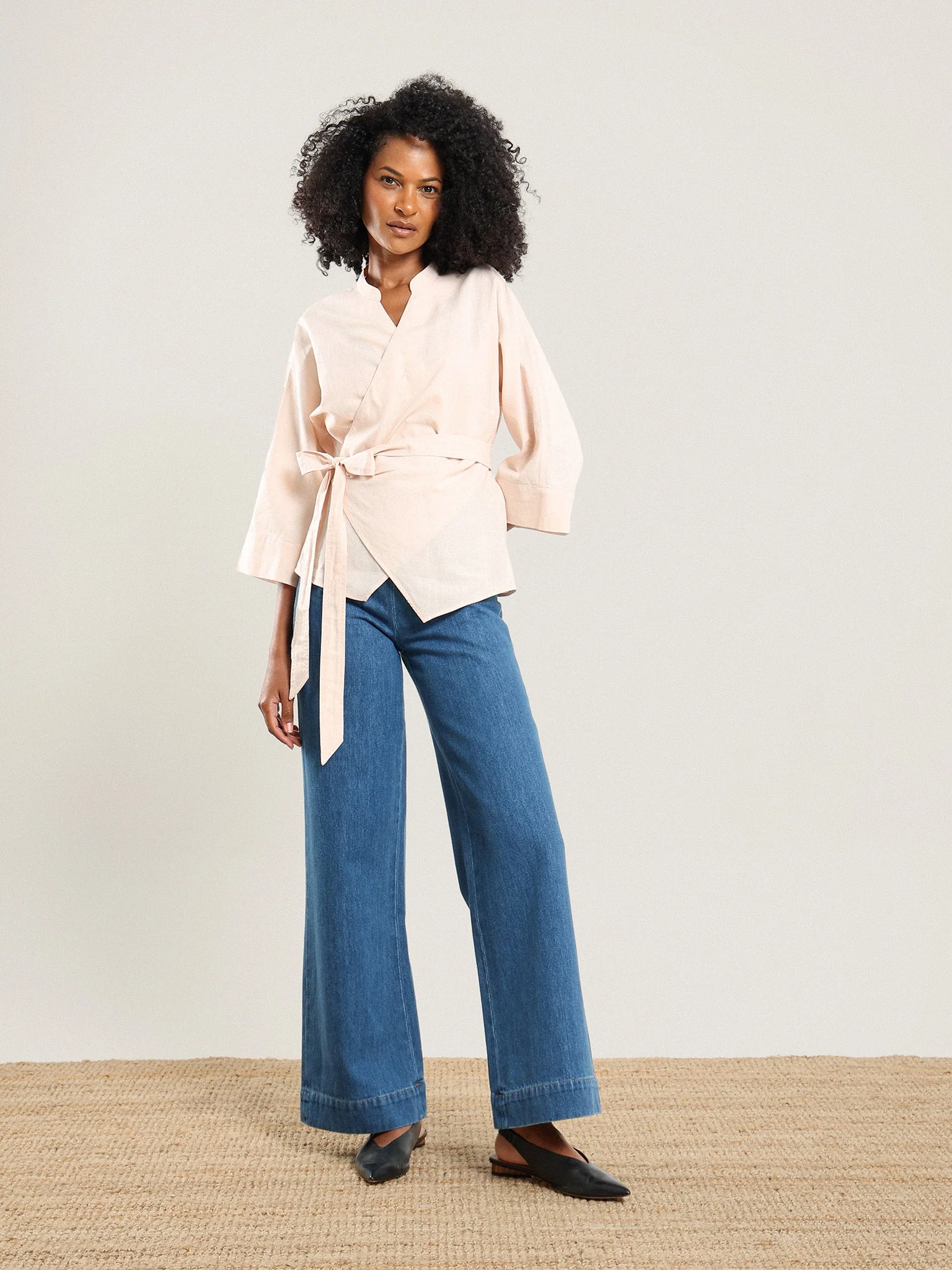 Hadia Wrap Top in Sugar White - Image 7