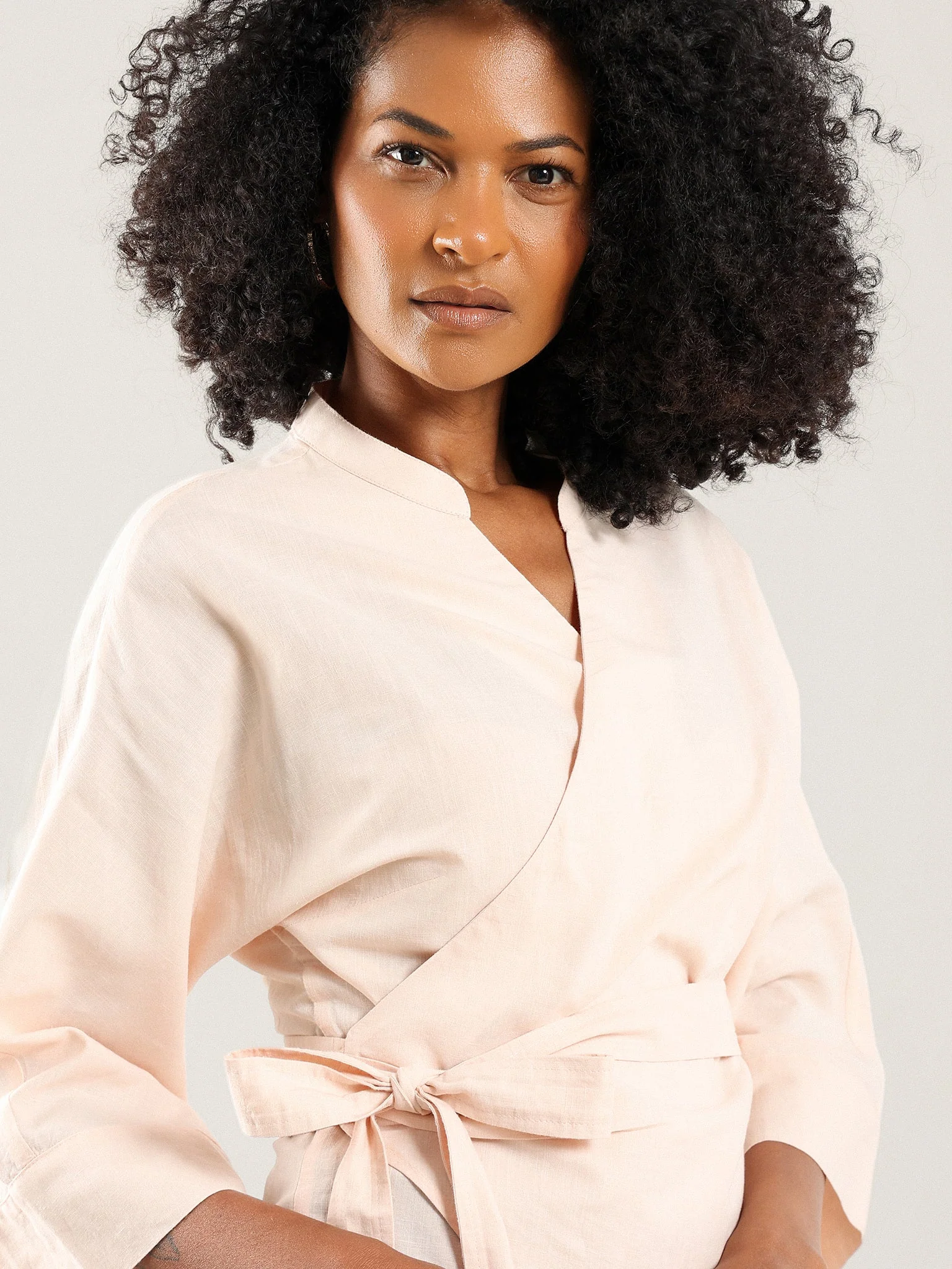 Hadia Wrap Top in Sugar White - Image 8