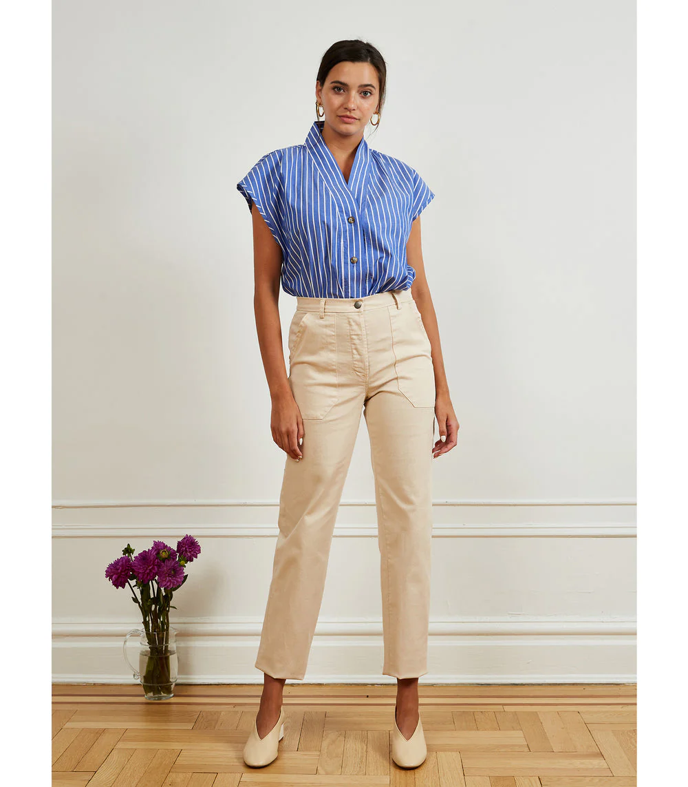 James Straight Leg Work Pants in Coffee - Image 6