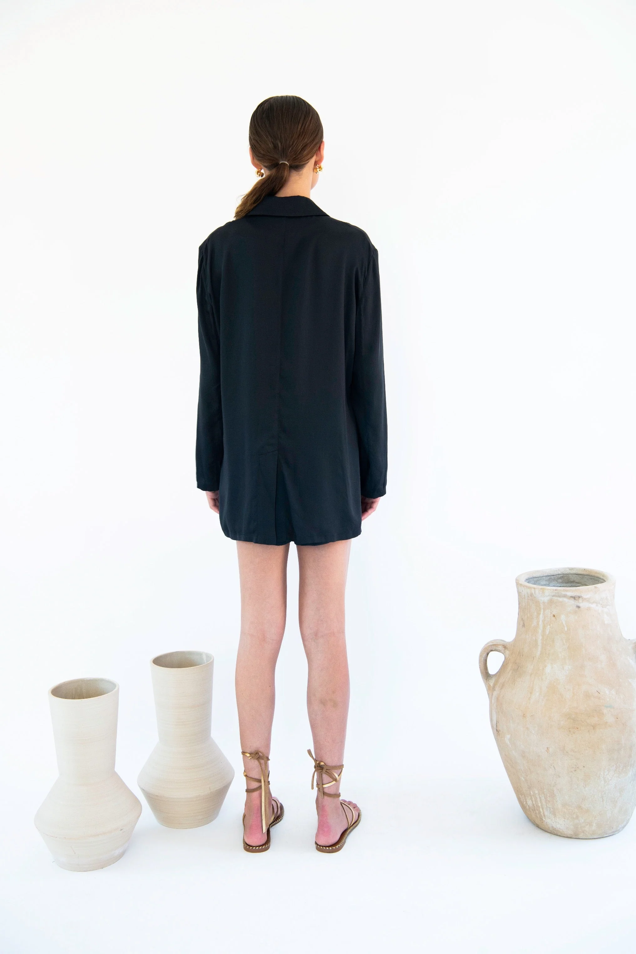 Jane Double Breasted Jacket - Satin Tencel - Image 17