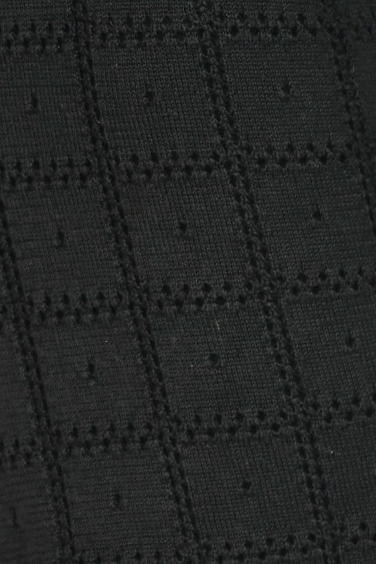 Kona Pointelle Knit Dress in Black - Image 3