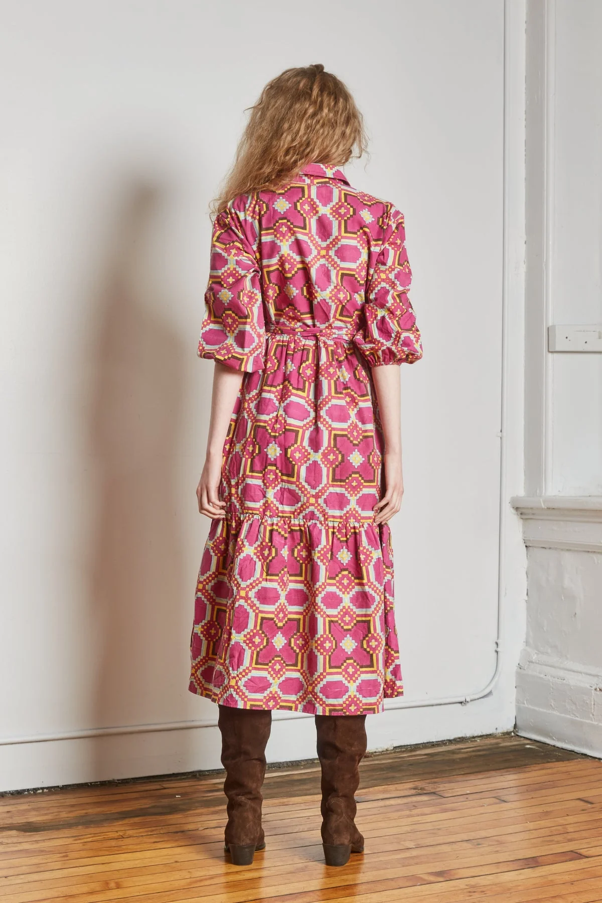 Laurie Dress in Courtyard Berry Print - Image 3