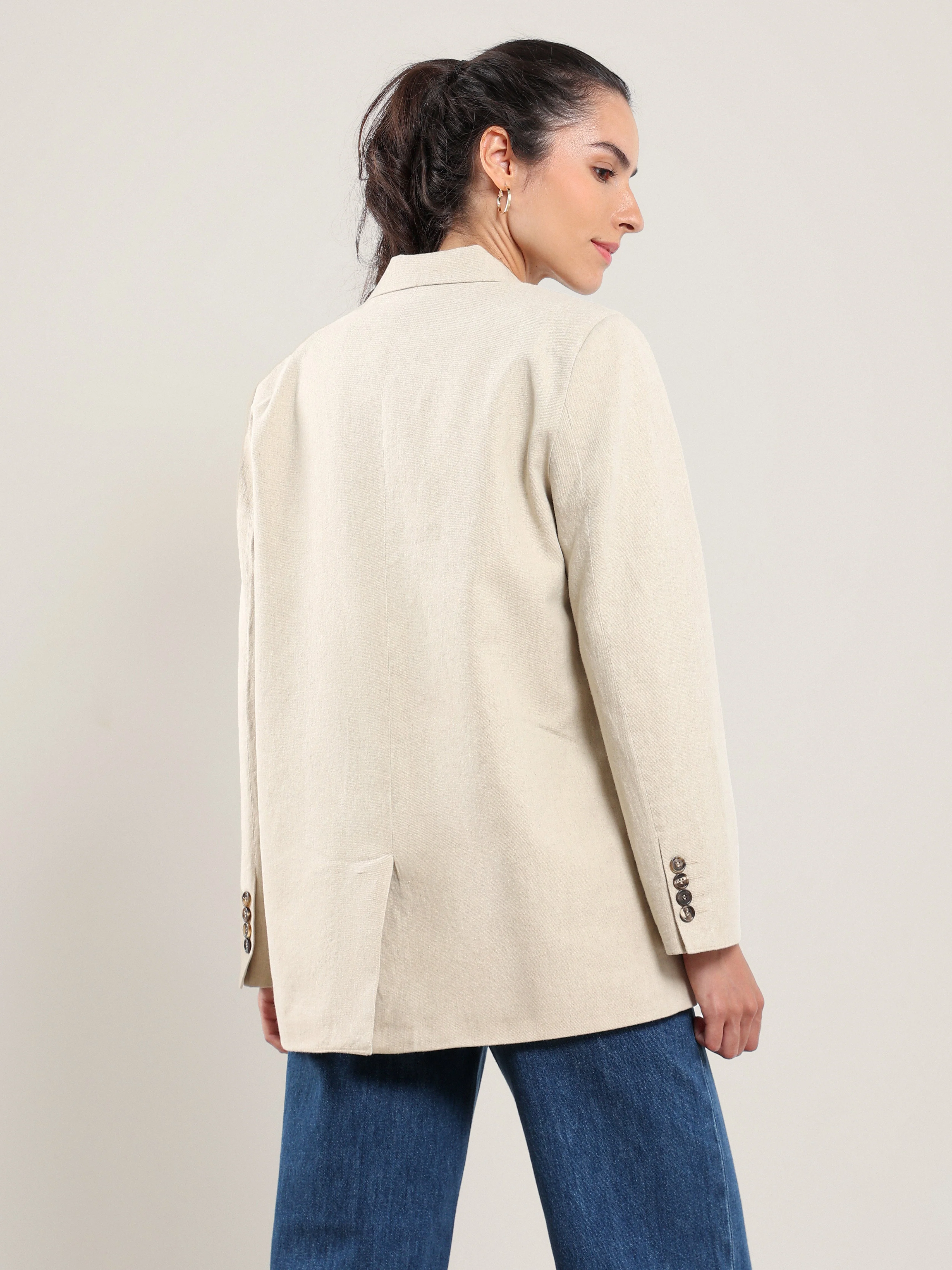 Martina Single Button Blazer in Nile Silt - Image 7