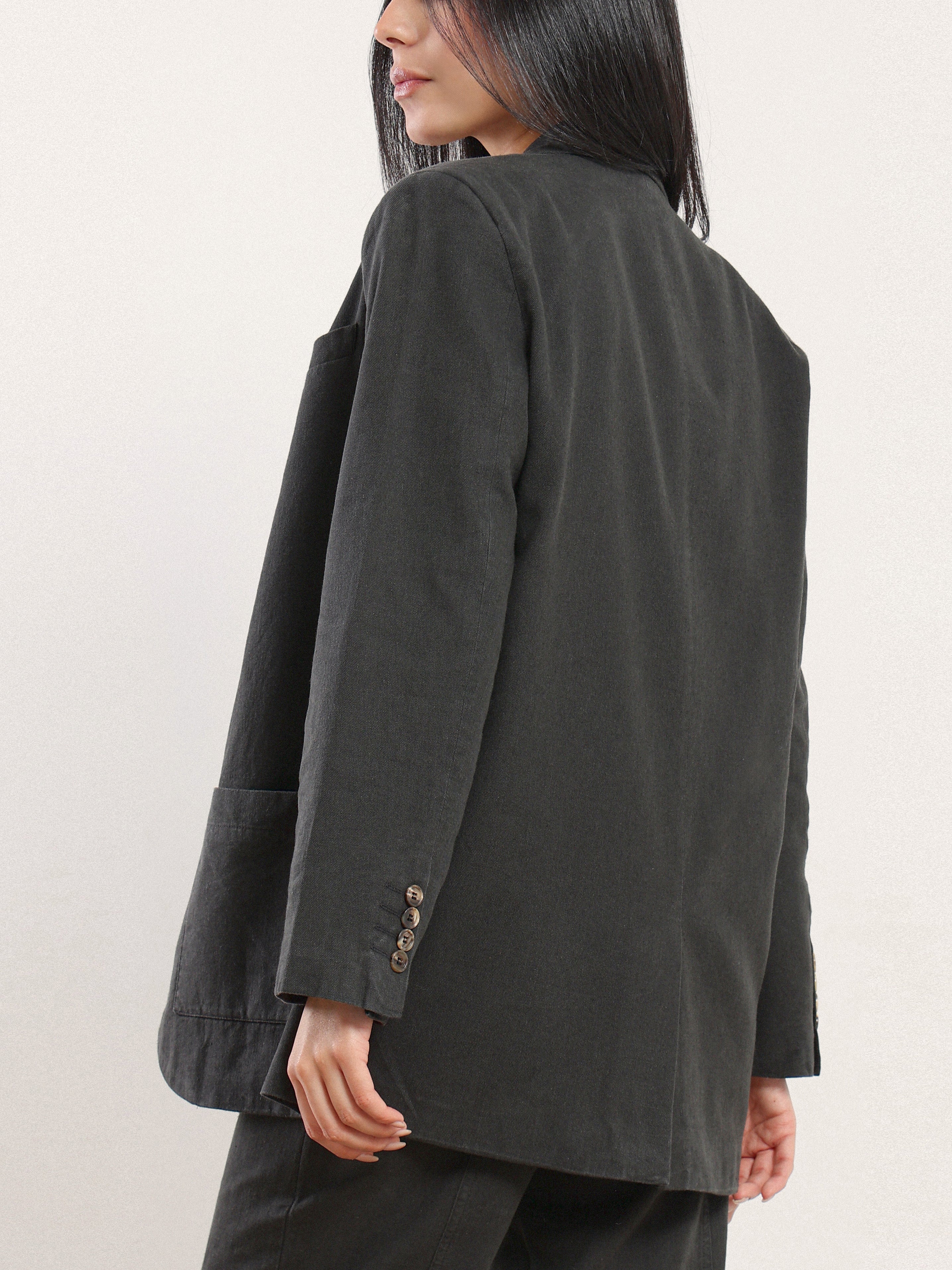 Martina Single Button Blazer in Nile Silt - Image 3