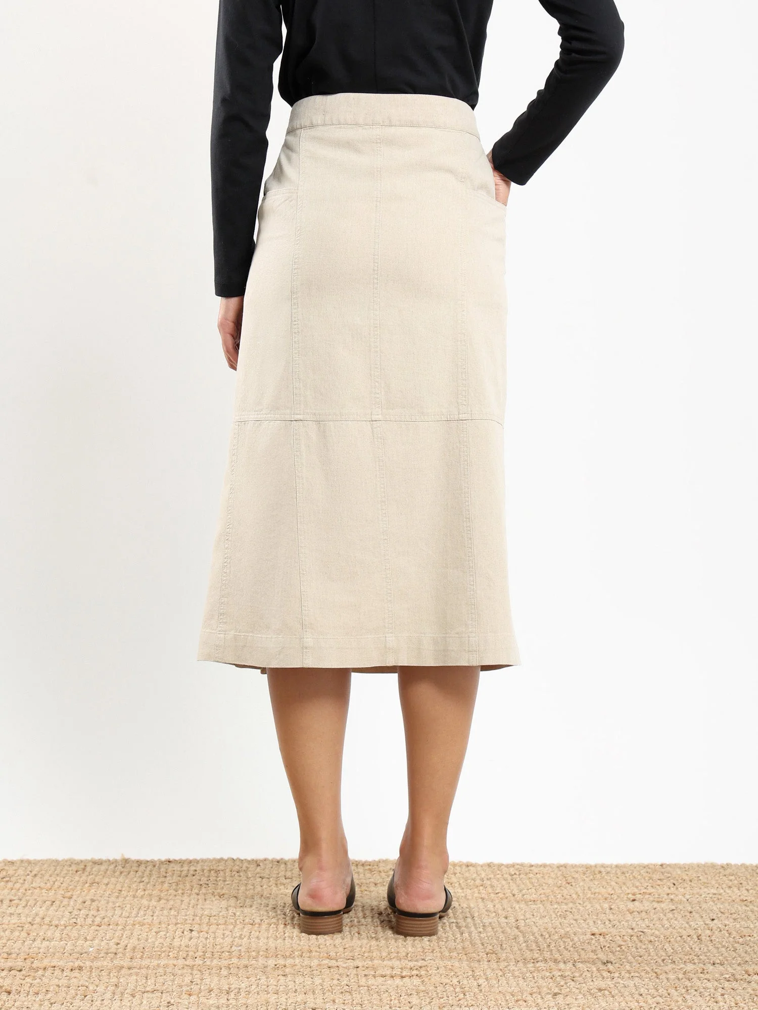 Nour Side Button Up Skirt in Desert Sand - Image 5