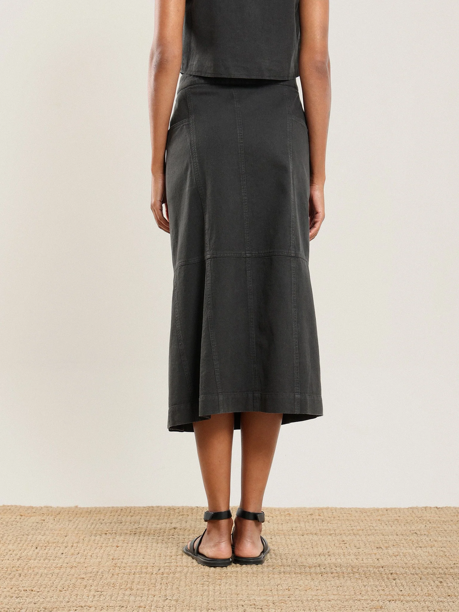 Nour Side Button Up Skirt in Desert Sand - Image 9