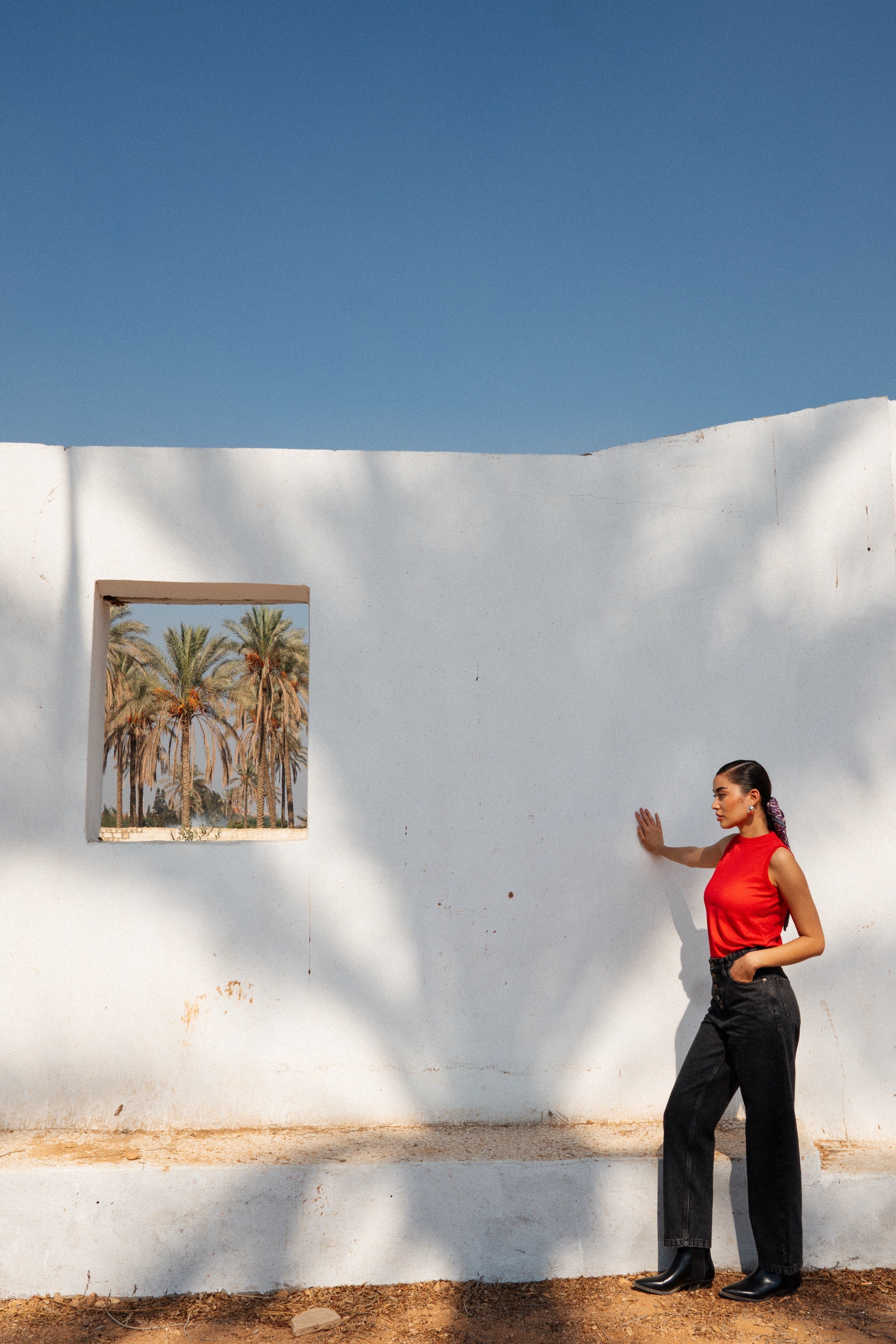 Sahra Tank in Hibiscus Red - Image 7