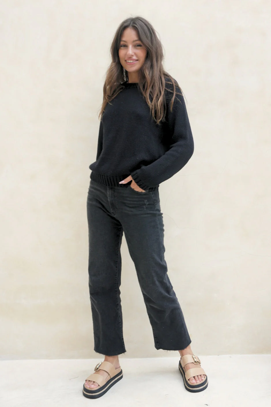 Sloane Crewneck in Black - Image 3