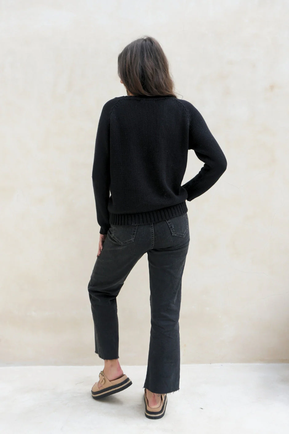 Sloane Crewneck in Black - Image 4