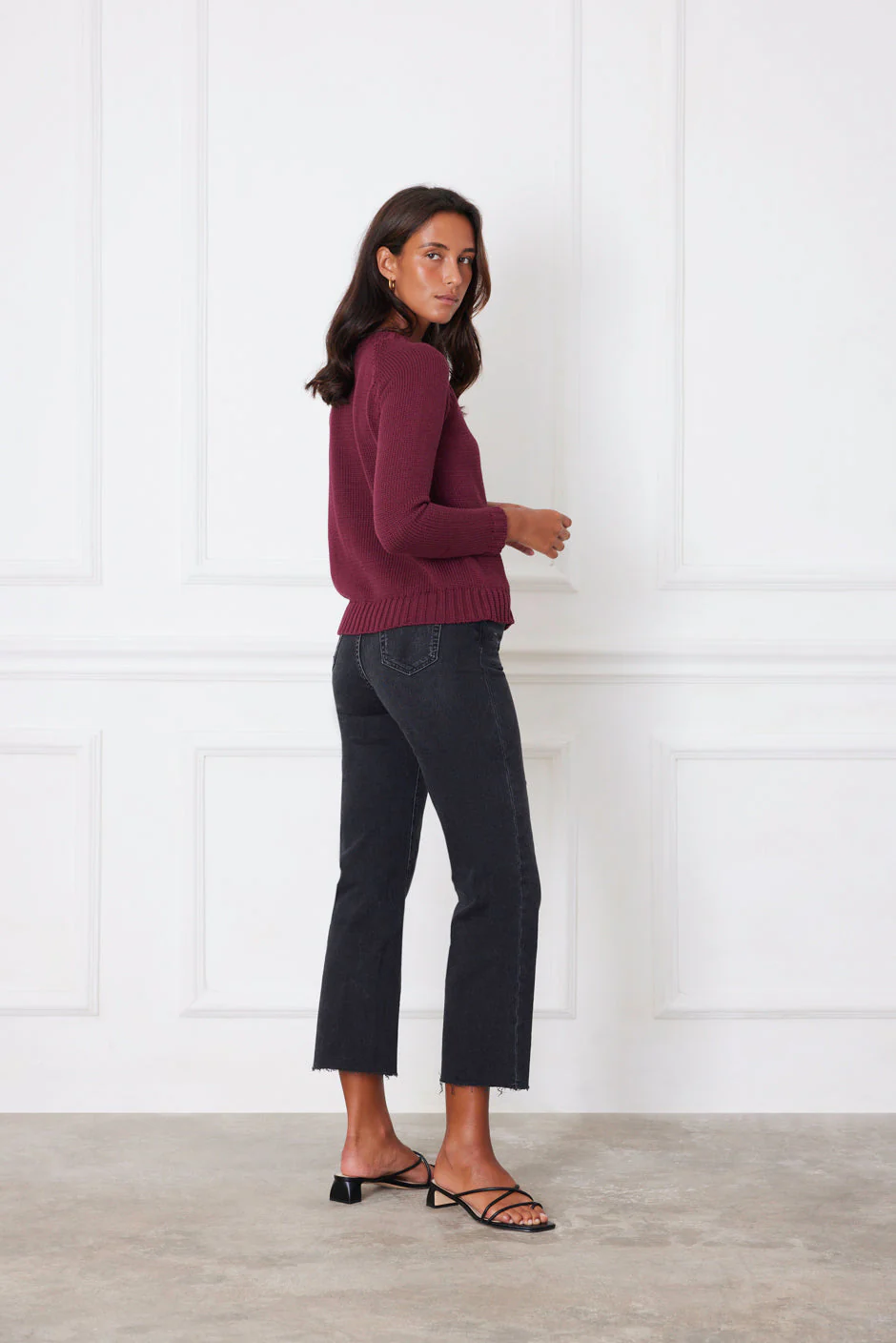 Sloane Crewneck in Plum - Image 3