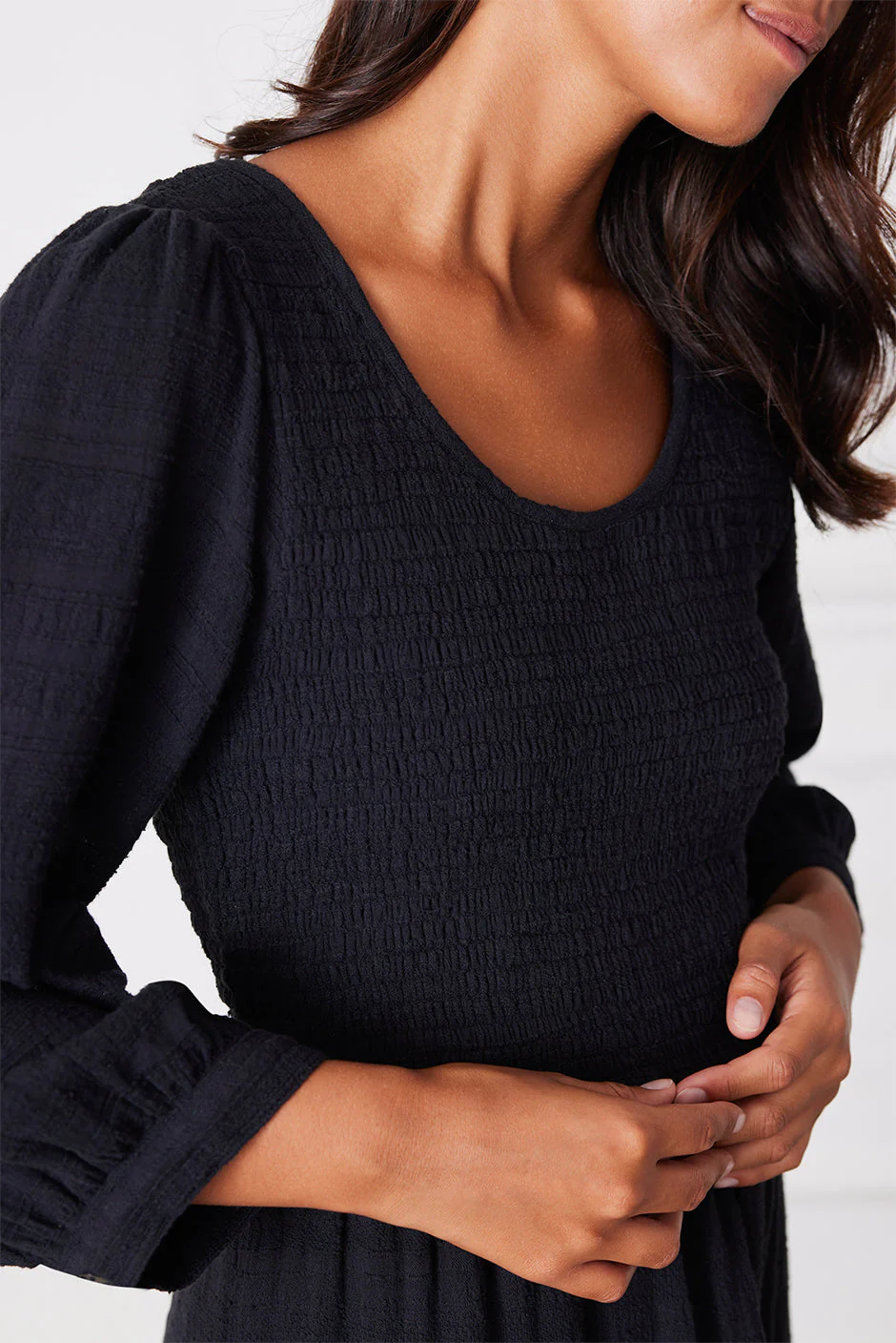 Stella Midi Dress in Black - Image 6