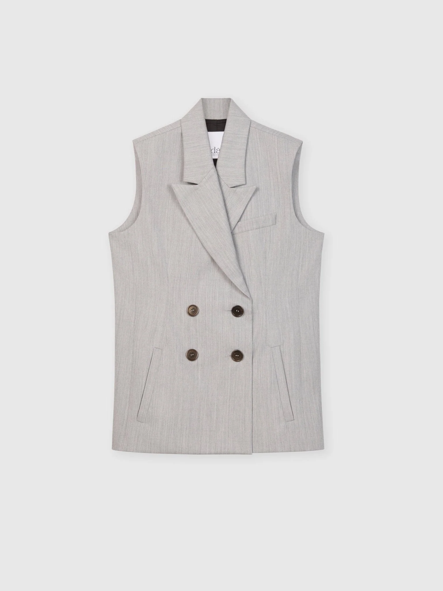 Wool Blend Double Breasted Vest - Image 5